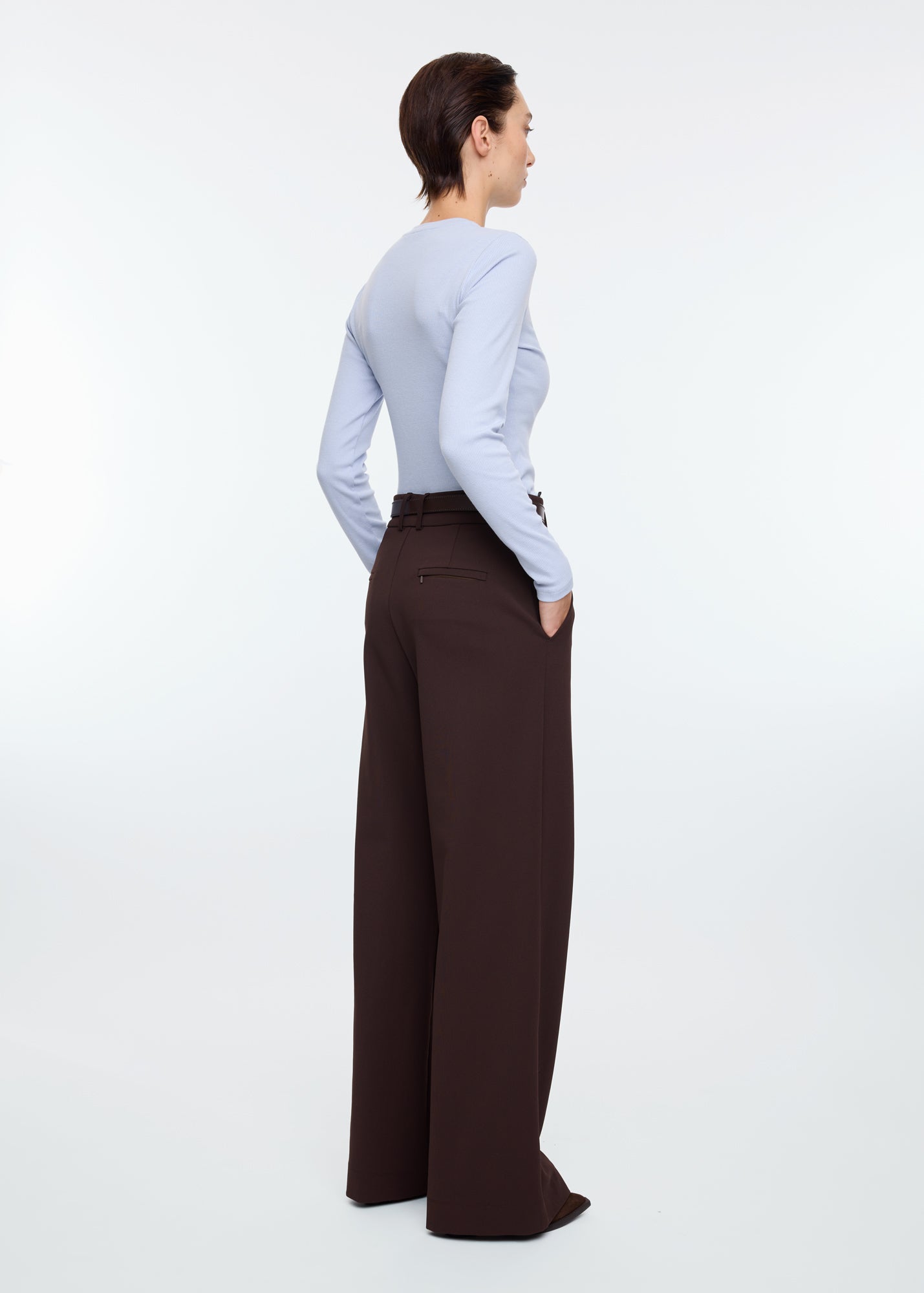 Tailored twill broek