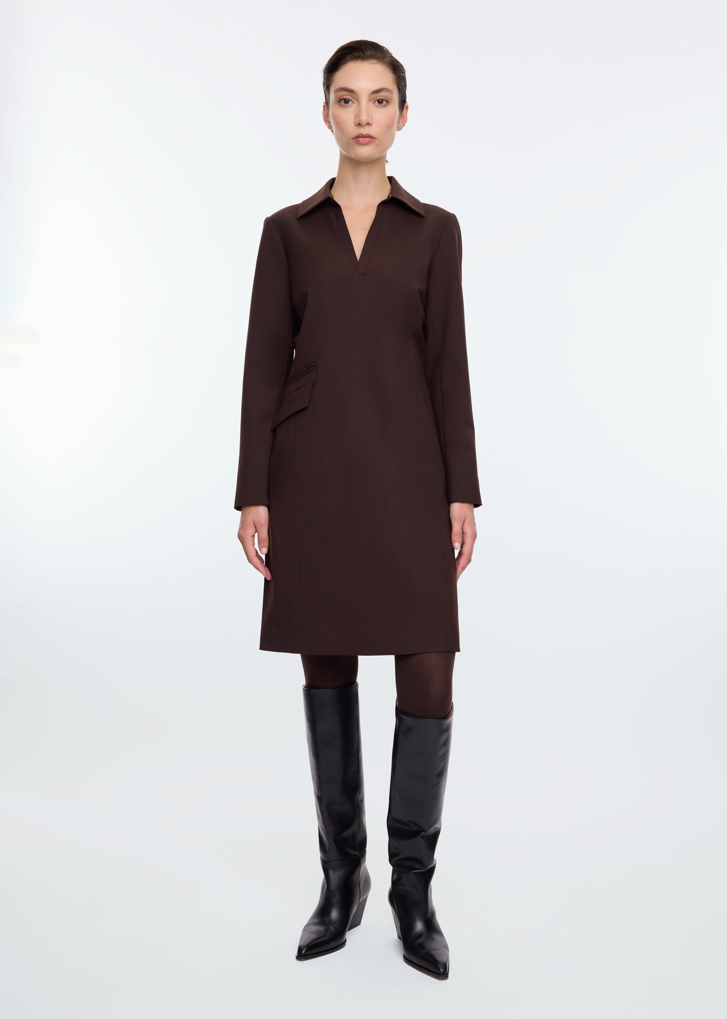 Jurk Shift woolmix dress