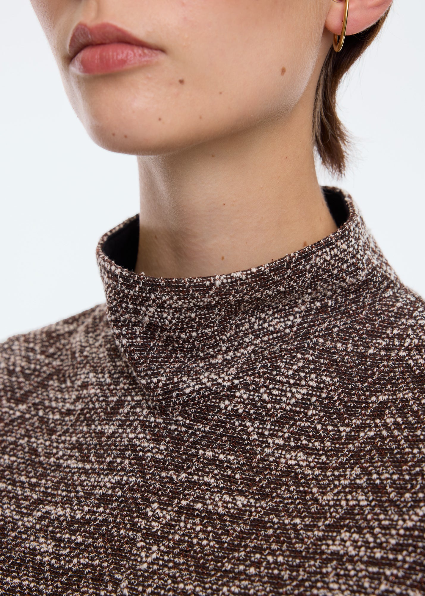 Top High neck tweed top