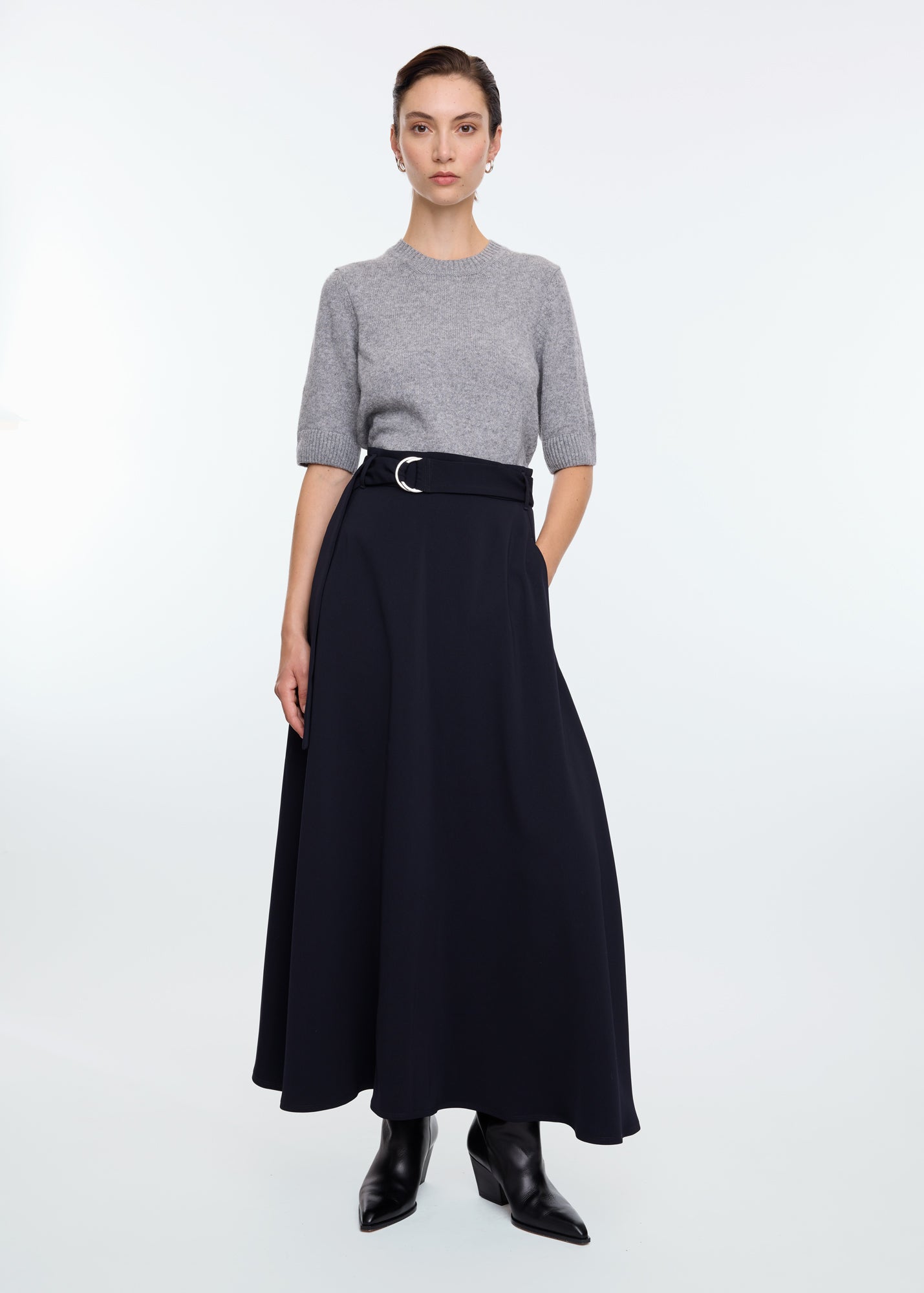 Crepe skirt