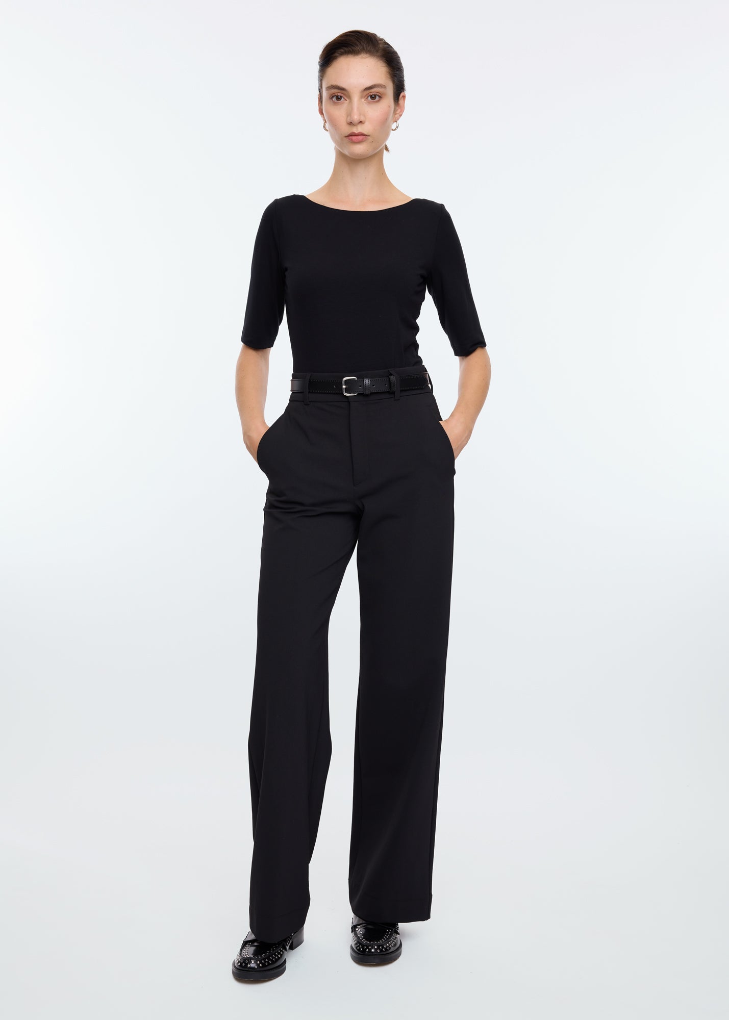 Tailored twill broek