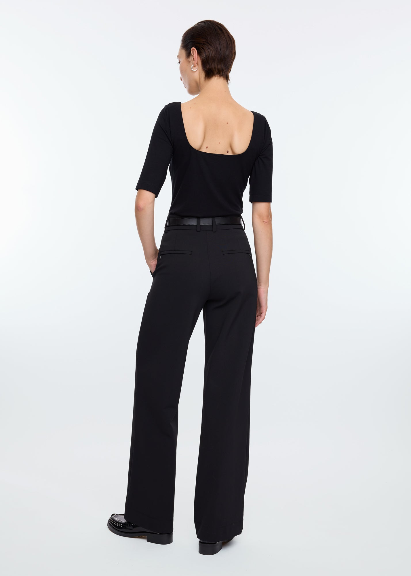 Tailored twill broek