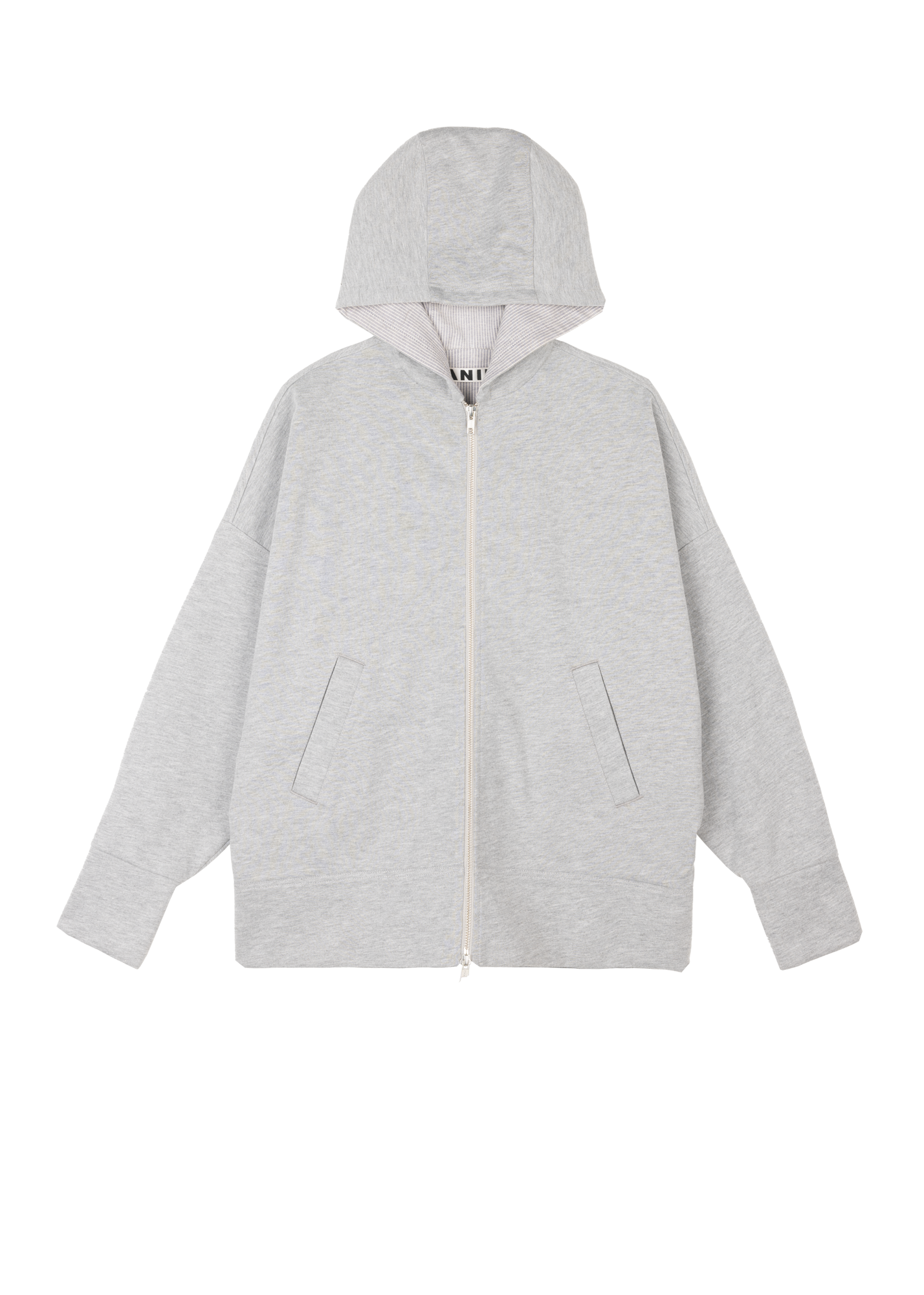 Cotton hoodie with zip