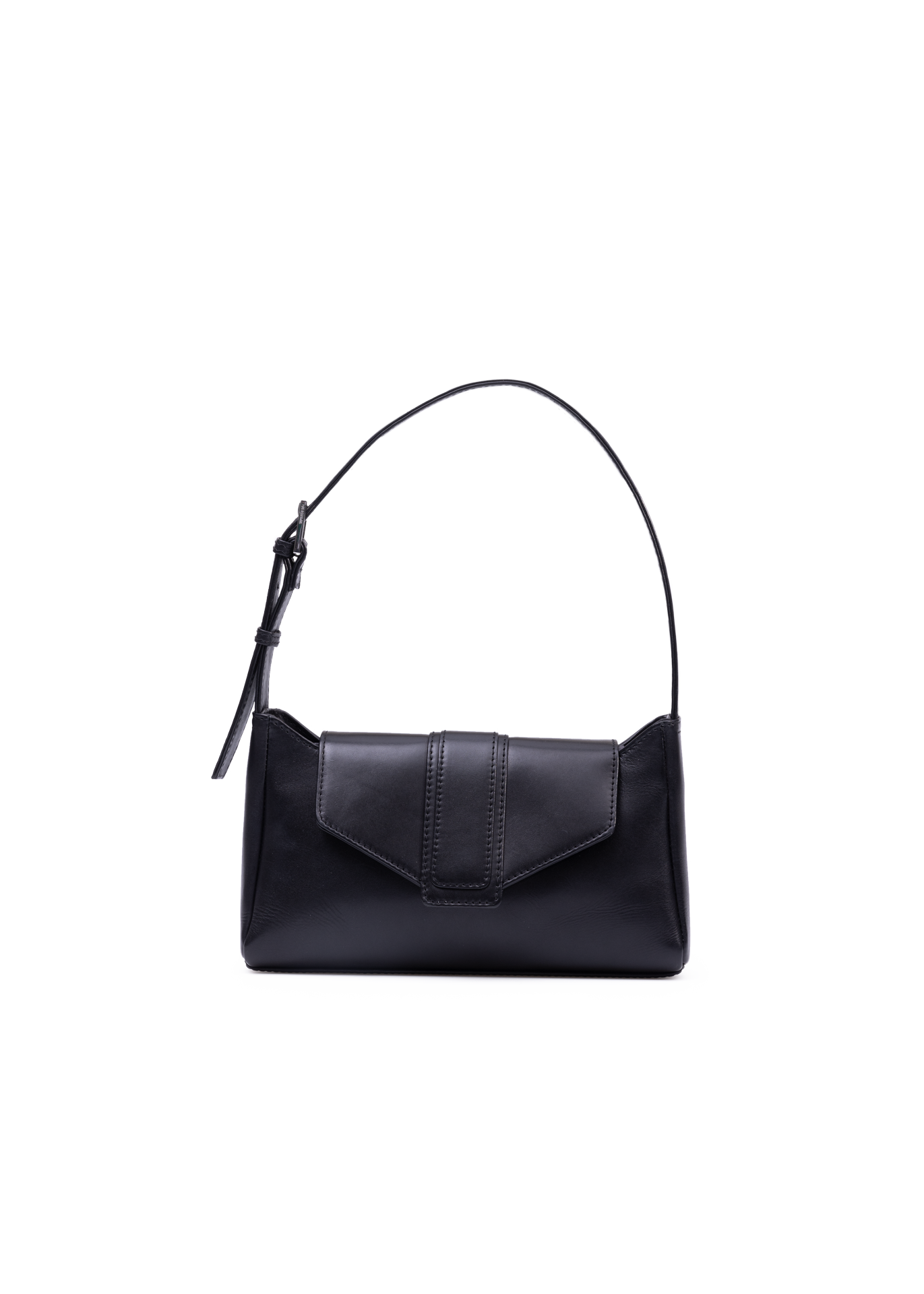 Leather handbag with adjustable strap