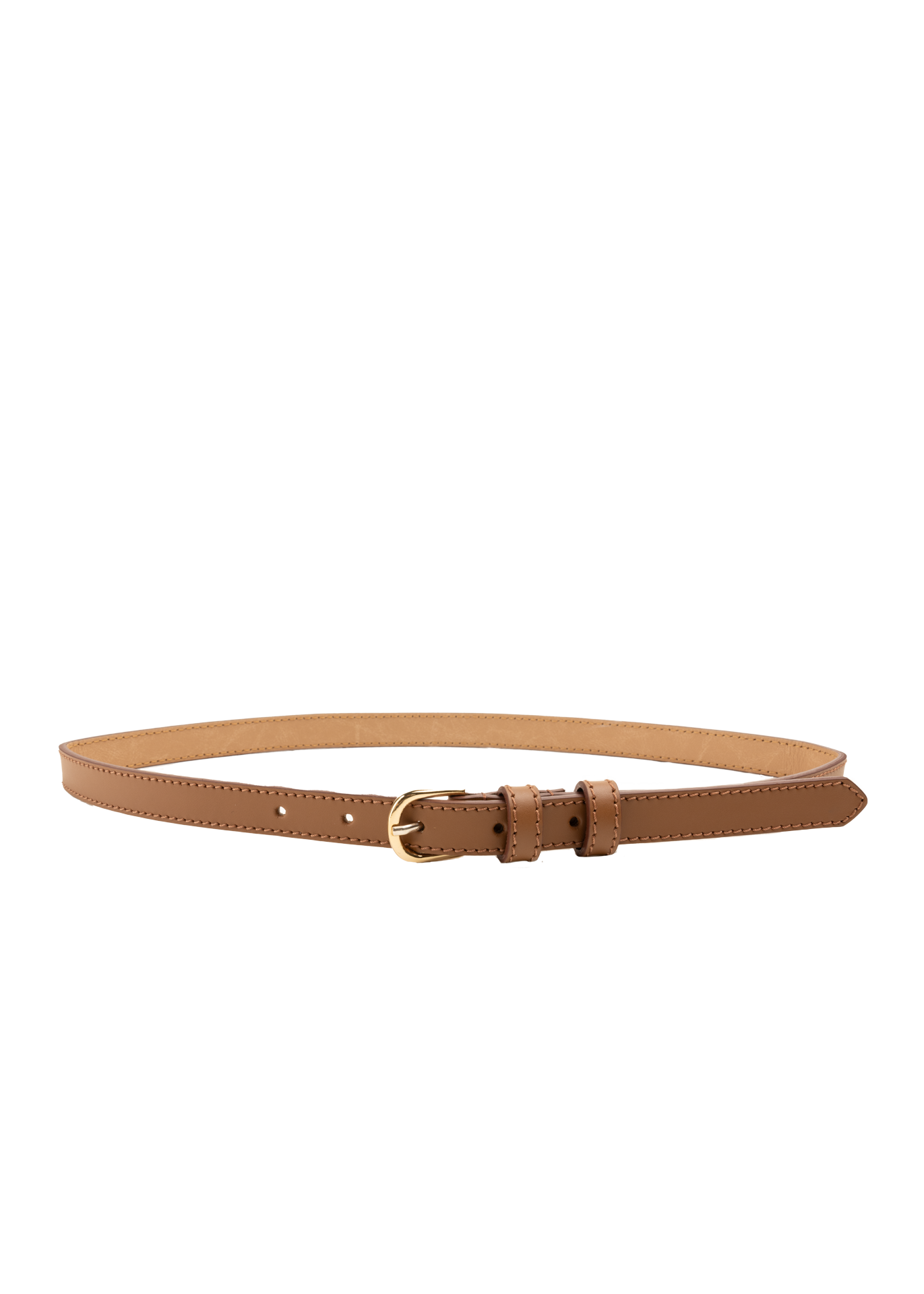 Thin leather belt