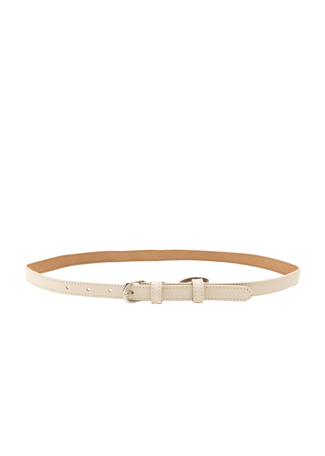 Thin leather belt