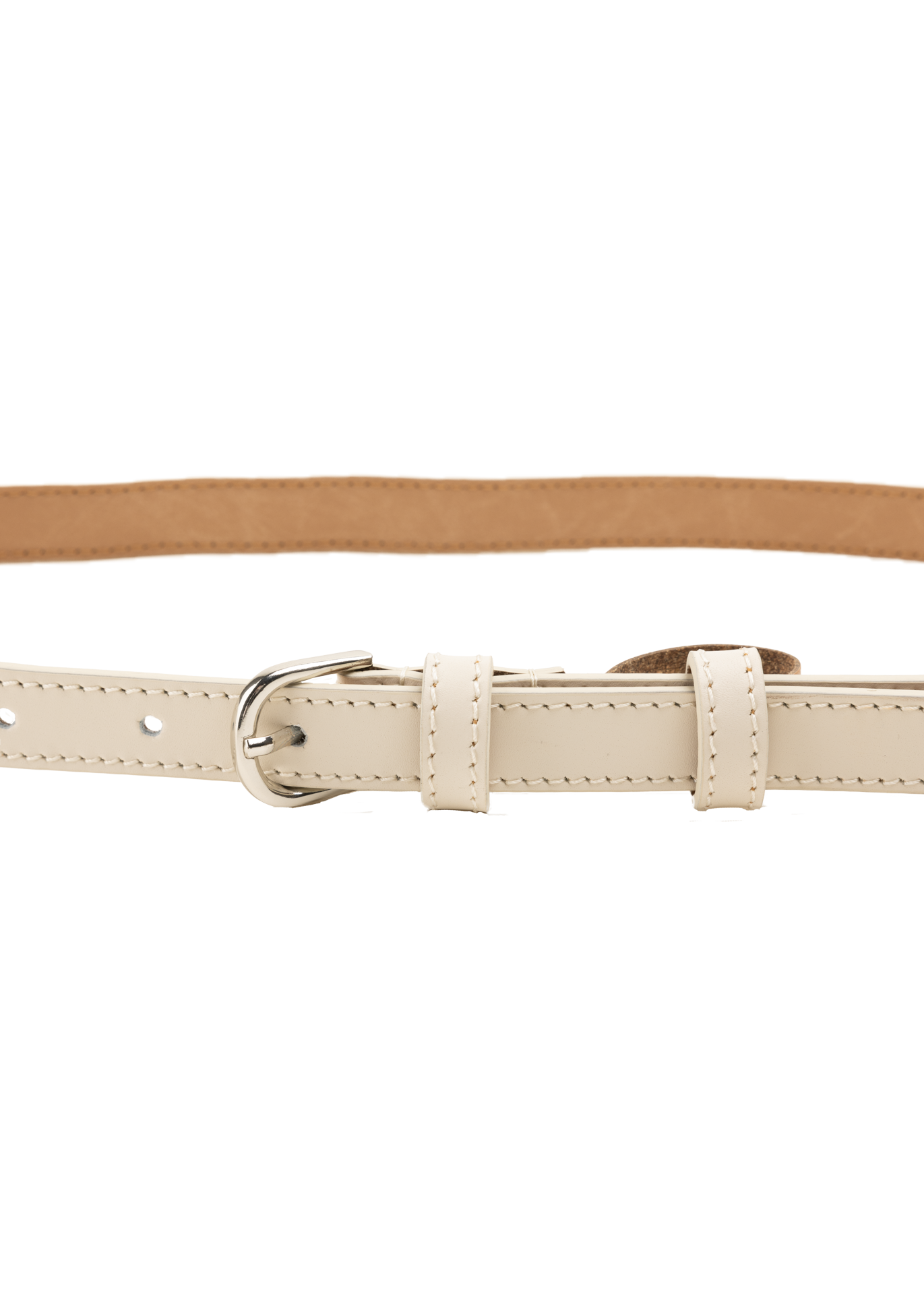 Thin leather belt