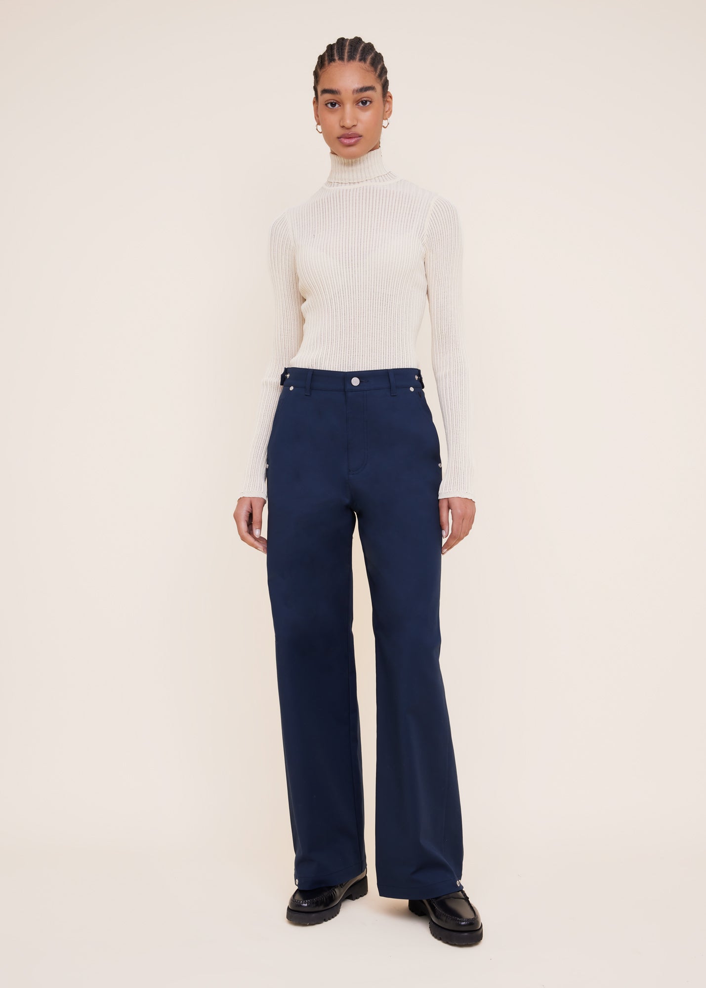 Adjustable cotton trousers