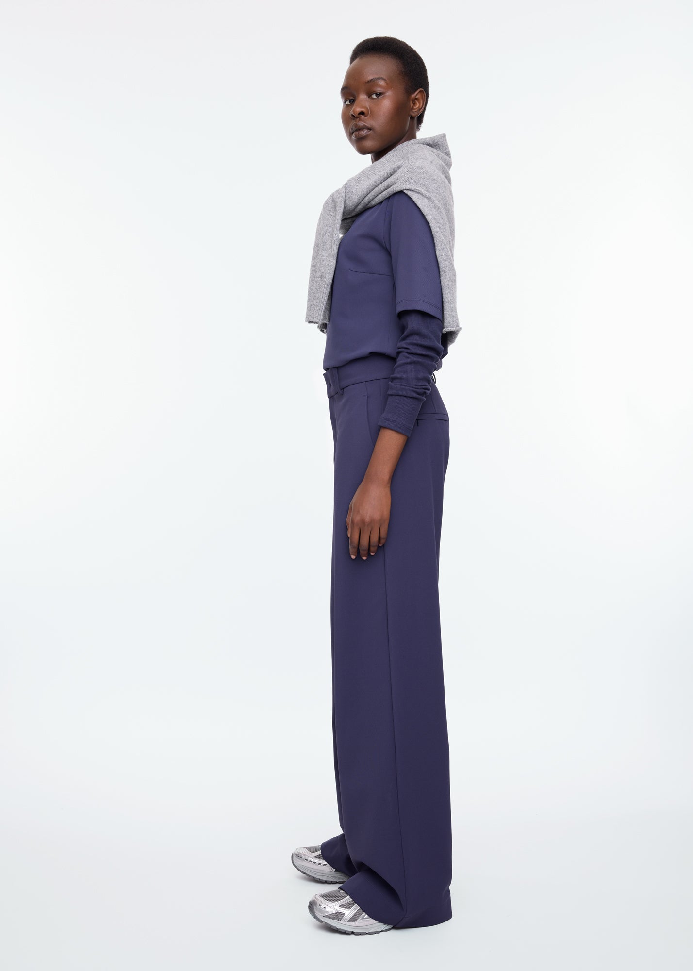 Tailored twill broek