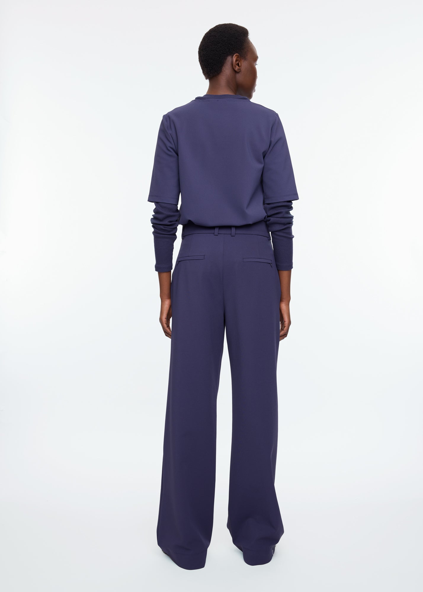 Tailored twill broek