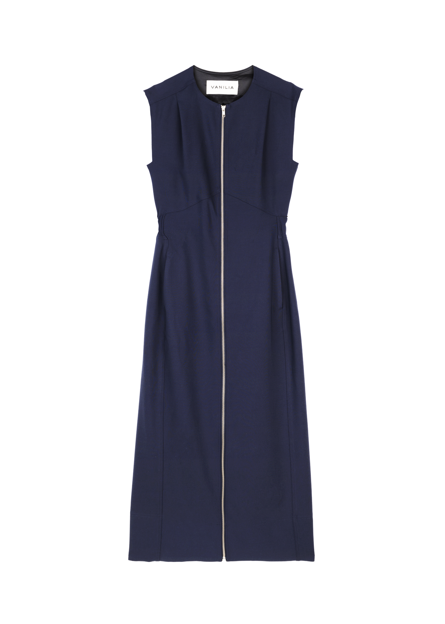 Midi-Kleid mit Reißverschluss