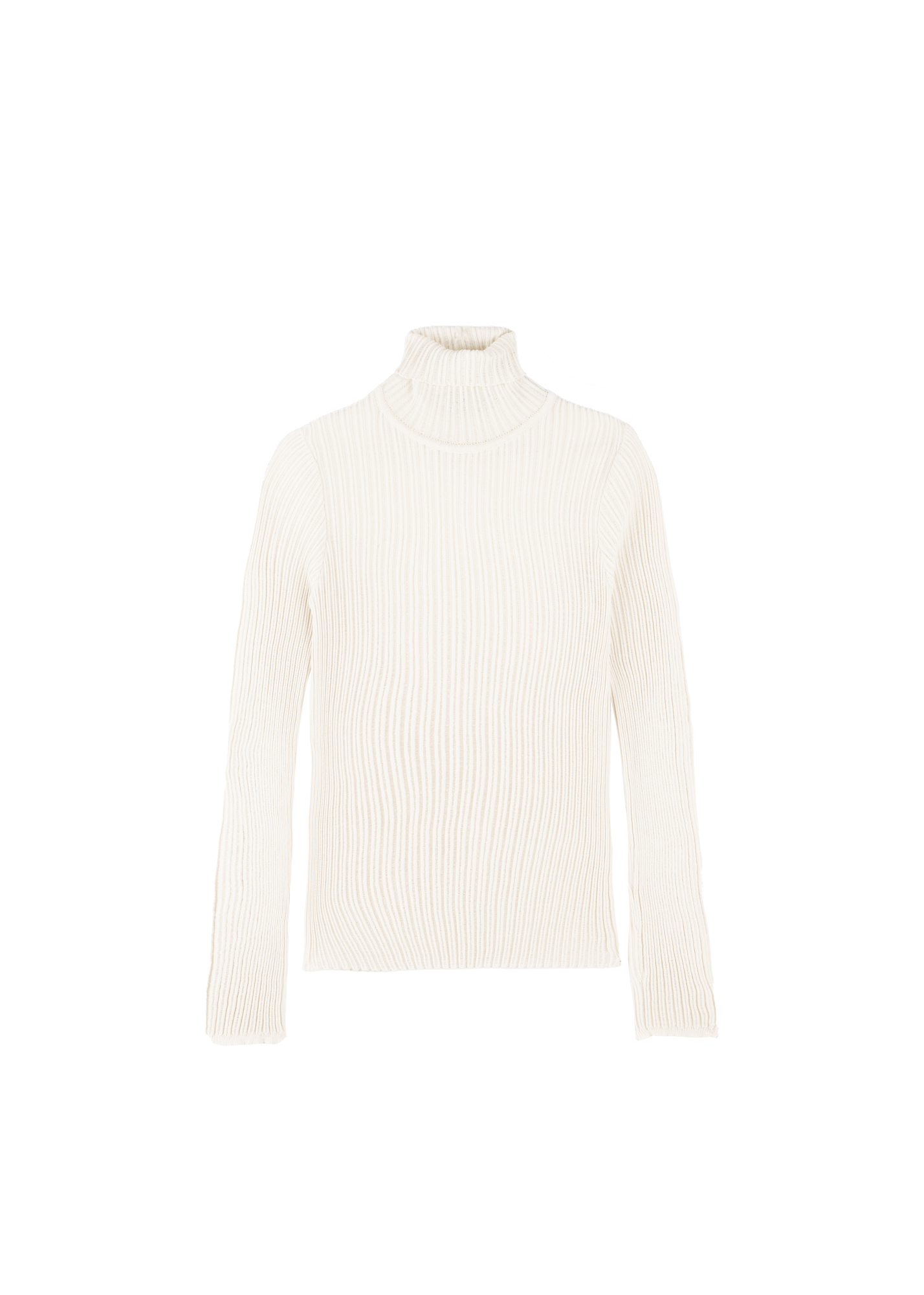 Ribbed tricot turtleneck