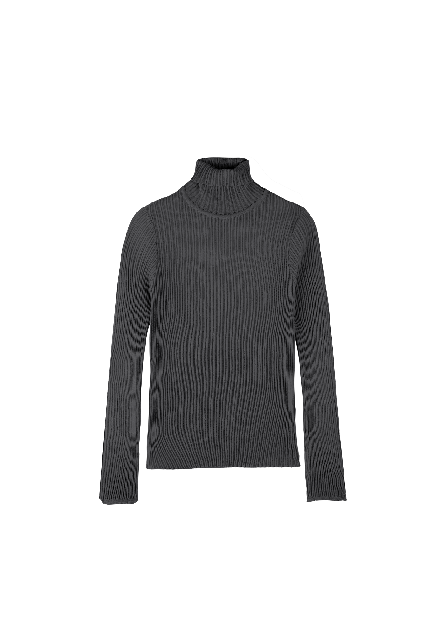 Ribbed tricot turtleneck