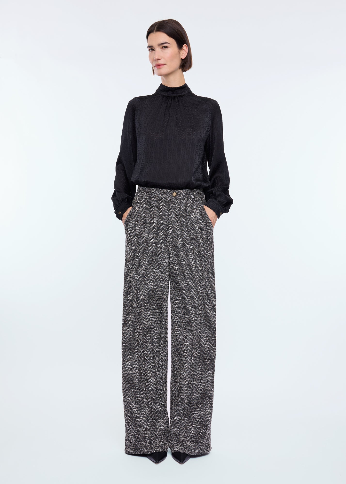 Boucle melange trousers