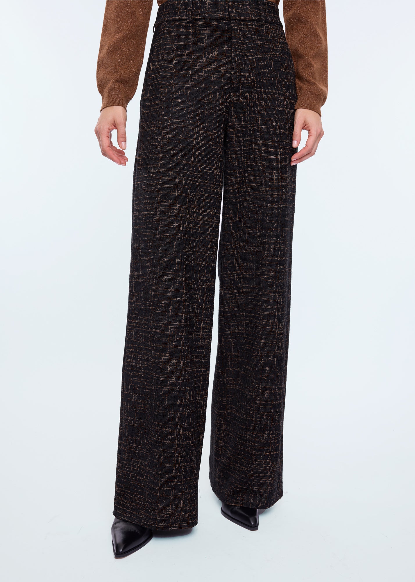 Velvet mix tricot trousers