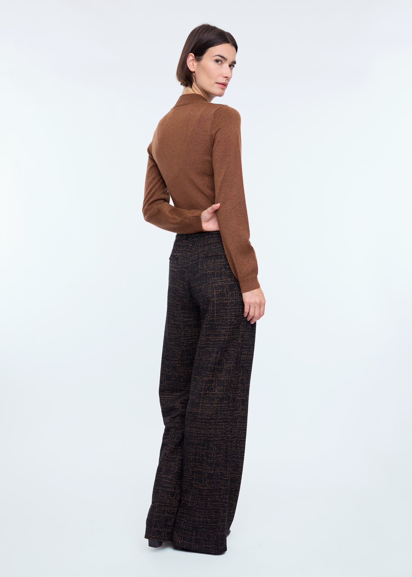 Velvet mix tricot trousers