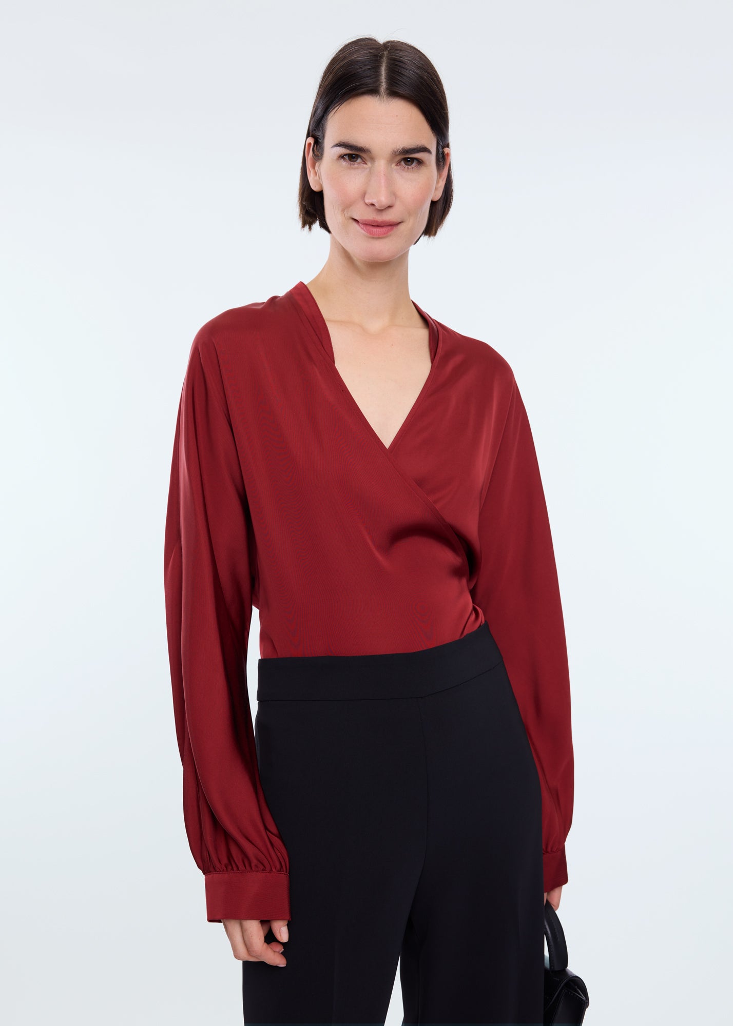 Wrap viscose blouse