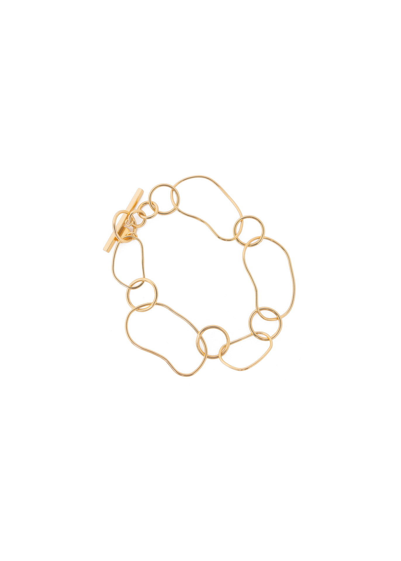 Organic gold plated chain bracelet