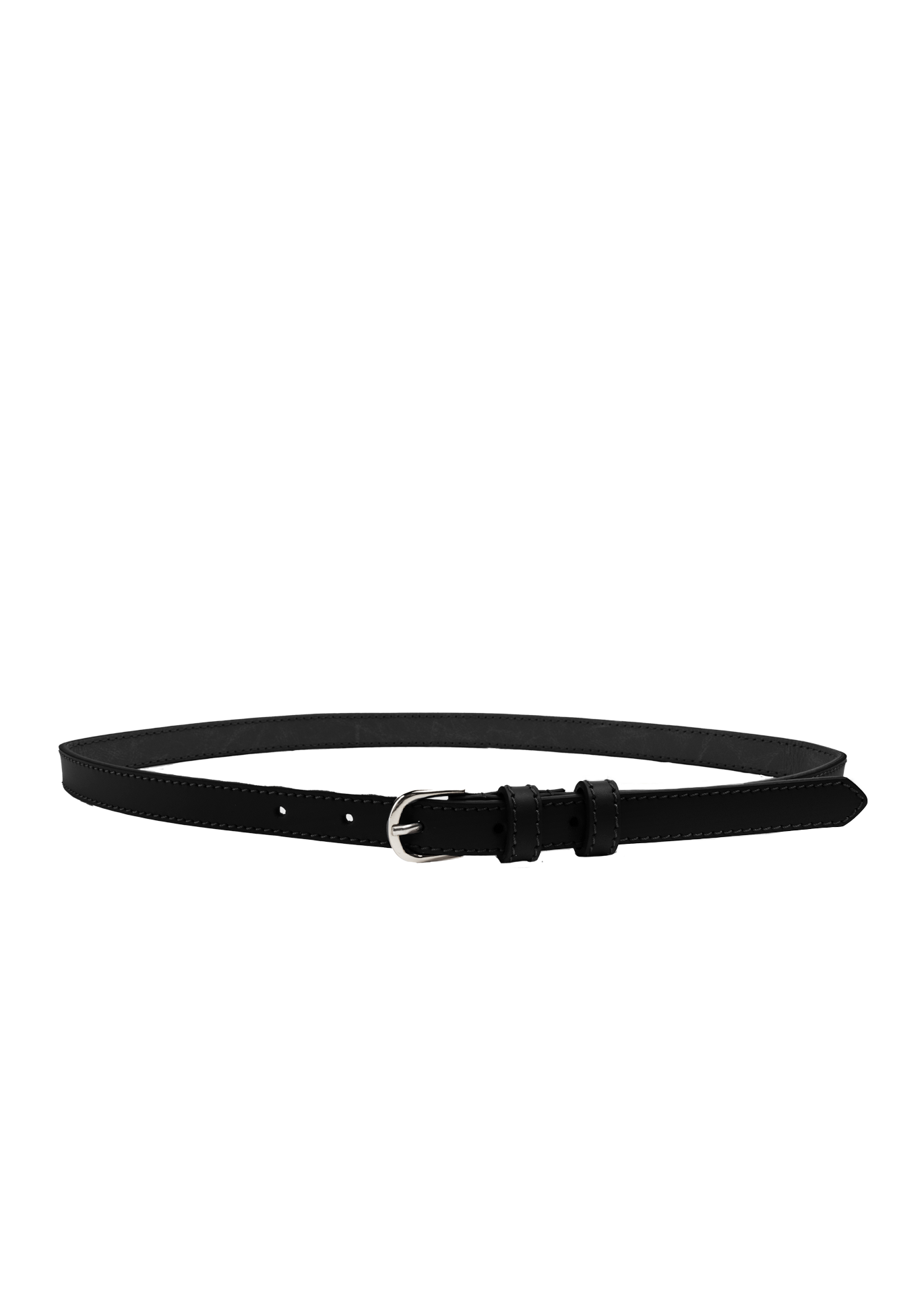 Thin leather belt