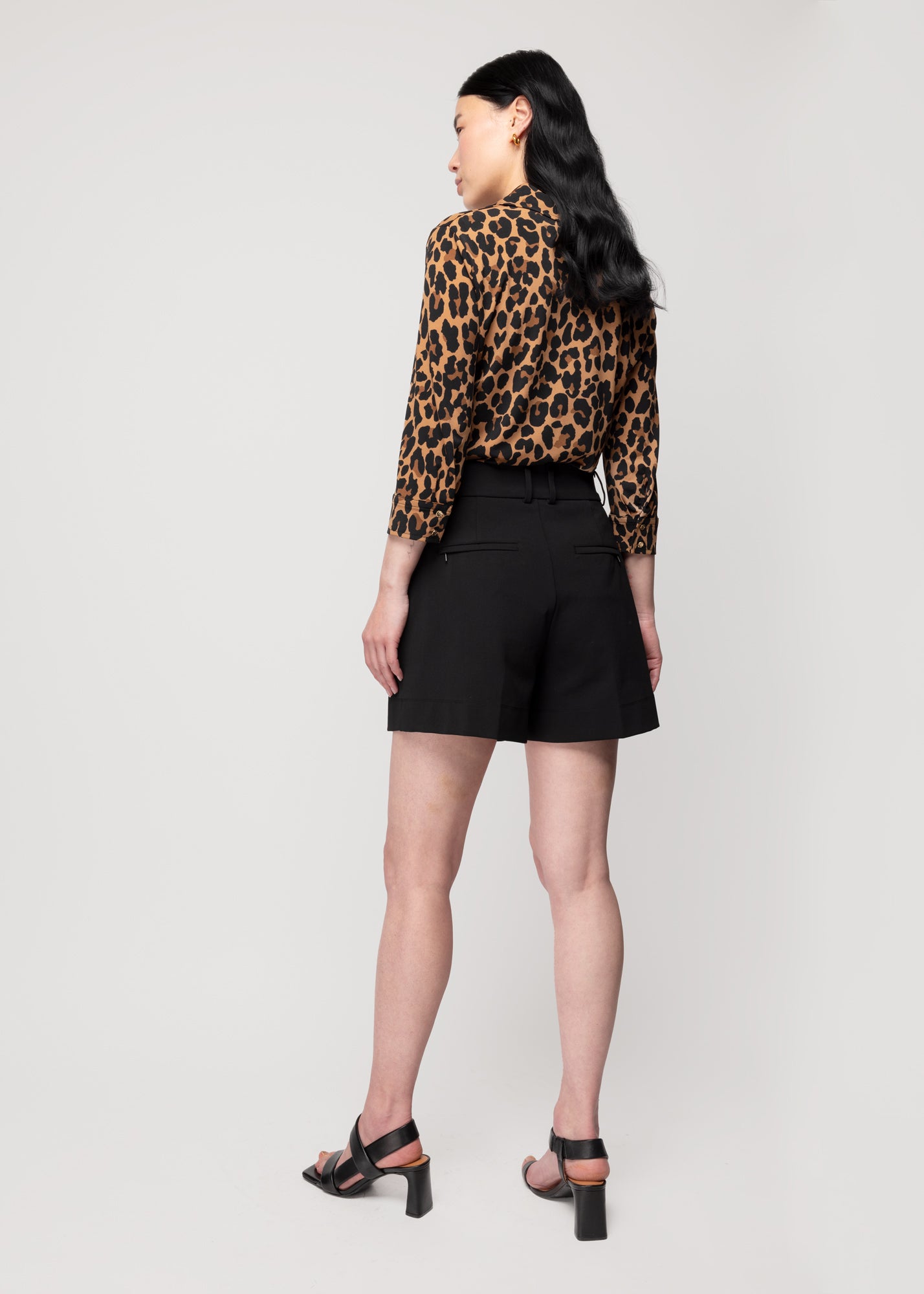 Tricot leopard polo